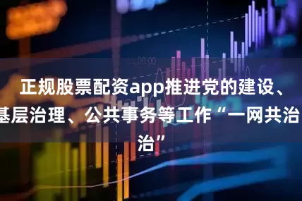 正规股票配资app推进党的建设、基层治理、公共事务等工作“一网共治”