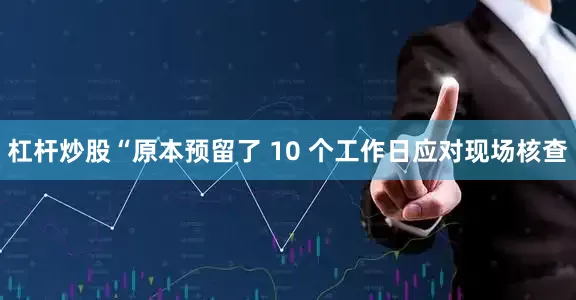 杠杆炒股“原本预留了 10 个工作日应对现场核查