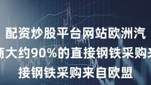 配资炒股平台网站欧洲汽车制造商大约90%的直接钢铁采购来自欧盟